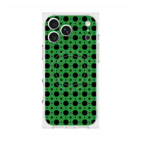 Premium Square Case with MagSafe［ Shower Dot - Green ］
