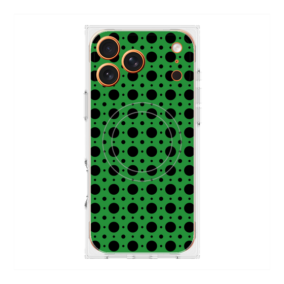 Premium Square Case with MagSafe［ Shower Dot - Green ］
