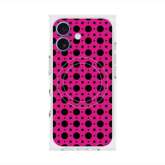 Premium Square Case with MagSafe［ Shower Dot - Pink ］