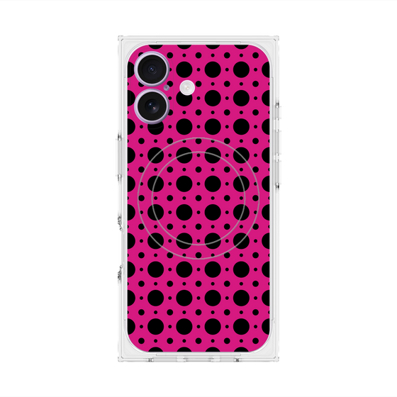 Premium Square Case with MagSafe［ Shower Dot - Pink ］