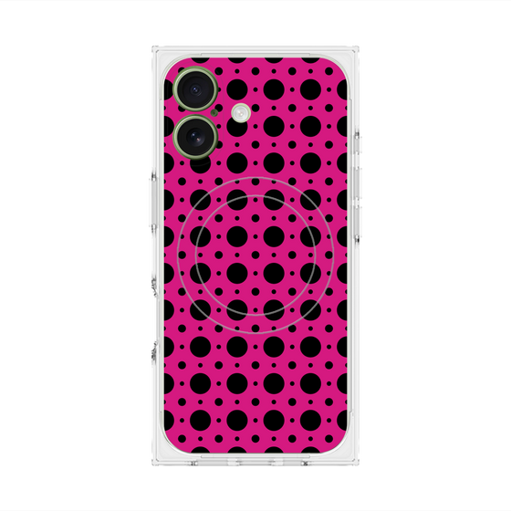 Premium Square Case with MagSafe［ Shower Dot - Pink ］