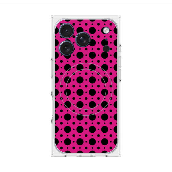 Premium Square Case with MagSafe［ Shower Dot - Pink ］