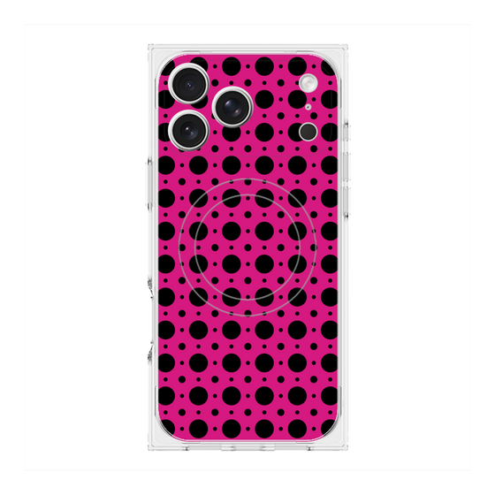 Premium Square Case with MagSafe［ Shower Dot - Pink ］