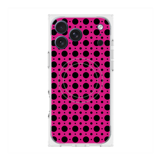 Premium Square Case with MagSafe［ Shower Dot - Pink ］