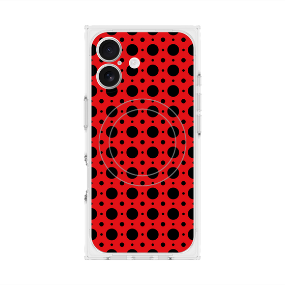 Premium Square Case with MagSafe［ Shower Dot - Red ］