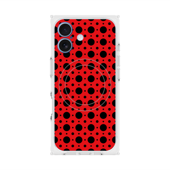 Premium Square Case with MagSafe［ Shower Dot - Red ］