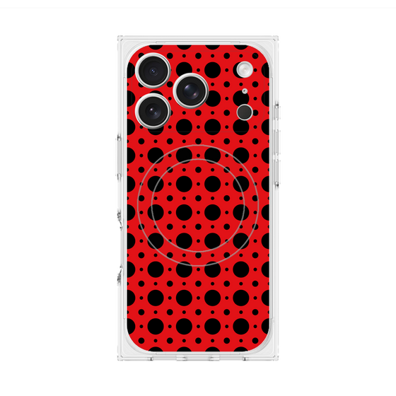 Premium Square Case with MagSafe［ Shower Dot - Red ］