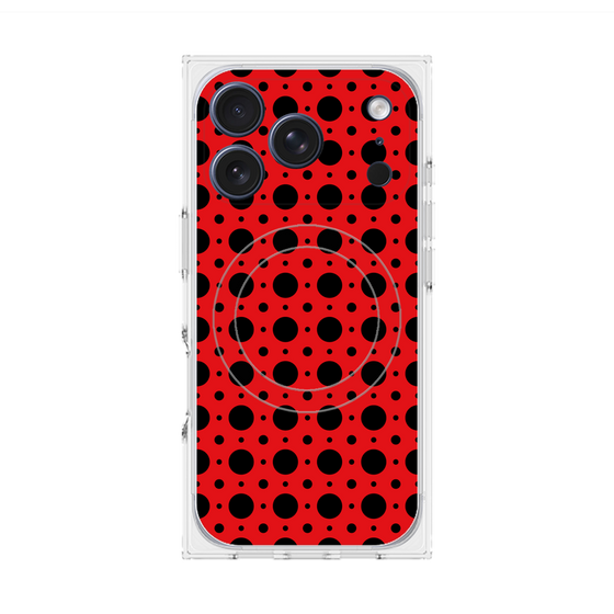 Premium Square Case with MagSafe［ Shower Dot - Red ］