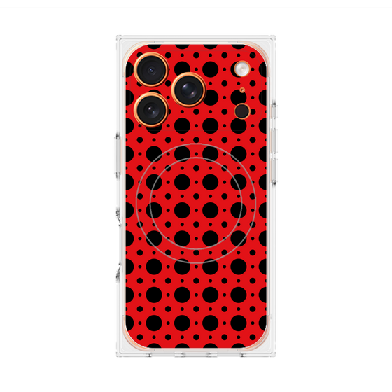 Premium Square Case with MagSafe［ Shower Dot - Red ］