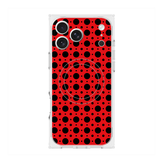 Premium Square Case with MagSafe［ Shower Dot - Red ］