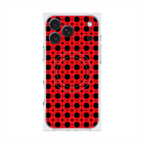 Premium Square Case with MagSafe［ Shower Dot - Red ］