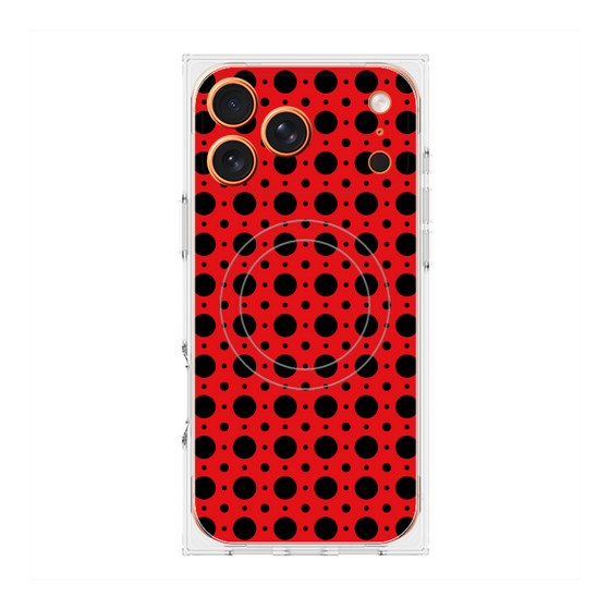 Premium Square Case with MagSafe［ Shower Dot - Red ］