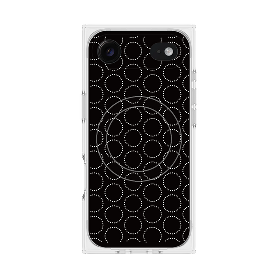 Premium Square Case with MagSafe［ Dot Circle - Black ］