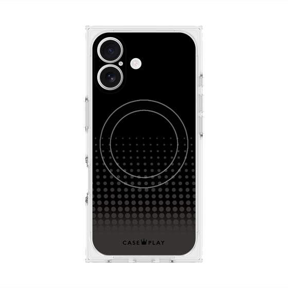 Premium Square Case with MagSafe［ Dot Gradation - Black ］