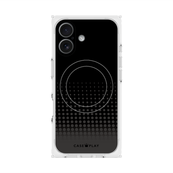 Premium Square Case with MagSafe［ Dot Gradation - Black ］