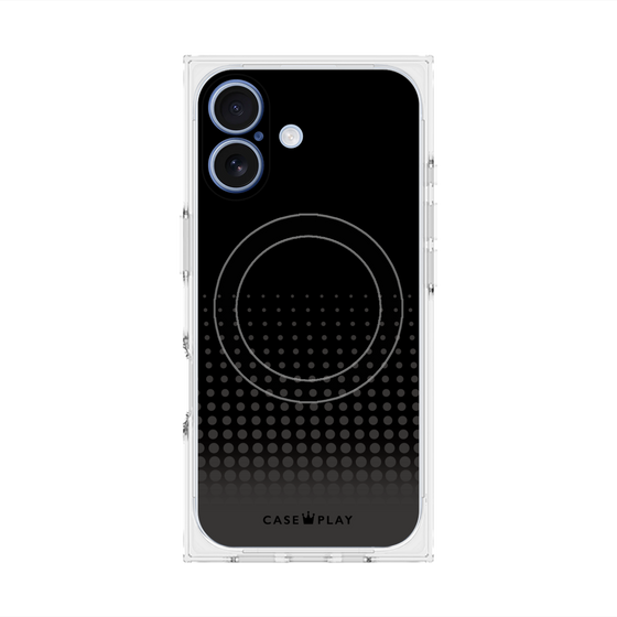 Premium Square Case with MagSafe［ Dot Gradation - Black ］