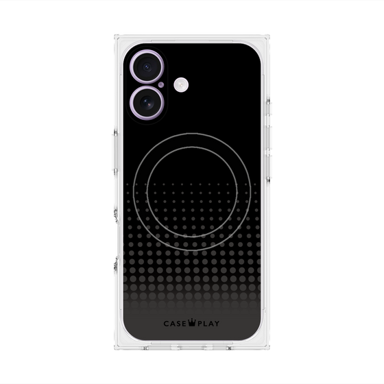 Premium Square Case with MagSafe［ Dot Gradation - Black ］