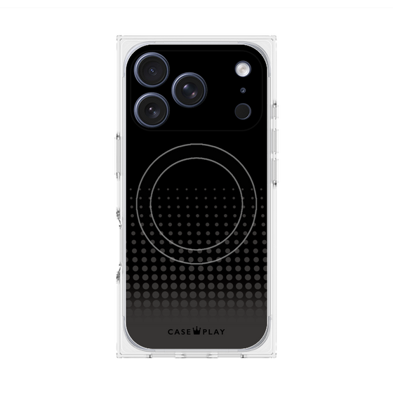 Premium Square Case with MagSafe［ Dot Gradation - Black ］