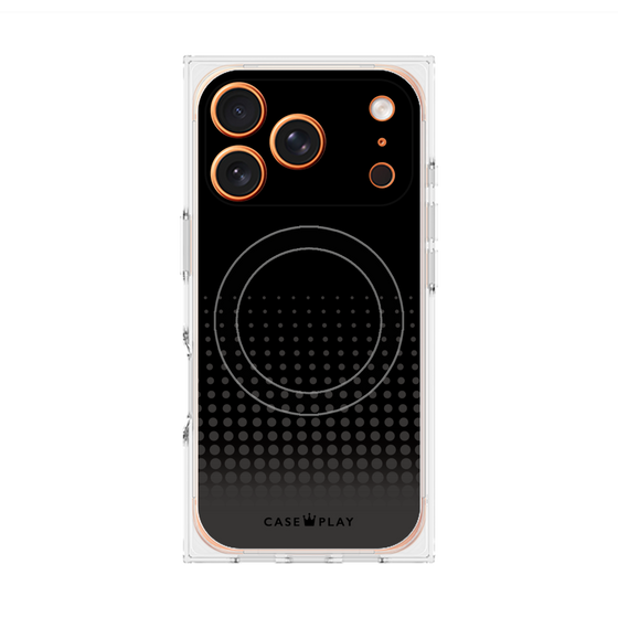 Premium Square Case with MagSafe［ Dot Gradation - Black ］