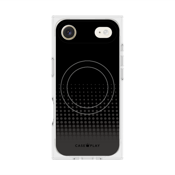 Premium Square Case with MagSafe［ Dot Gradation - Black ］