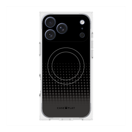 Premium Square Case with MagSafe［ Dot Gradation - Black ］