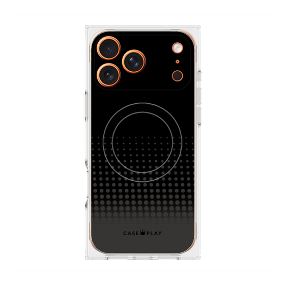 Premium Square Case with MagSafe［ Dot Gradation - Black ］