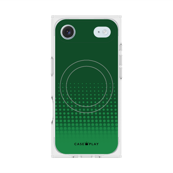 Premium Square Case with MagSafe［ Dot Gradation - Green ］