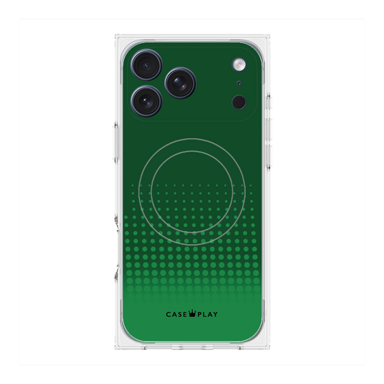 Premium Square Case with MagSafe［ Dot Gradation - Green ］