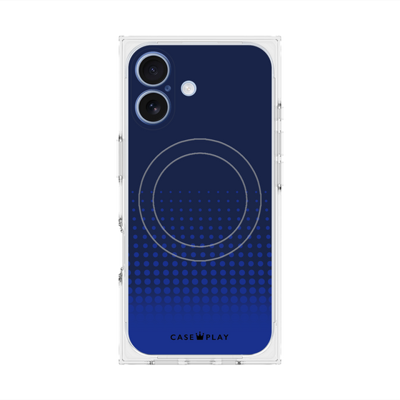 Premium Square Case with MagSafe［ Dot Gradation - Blue ］