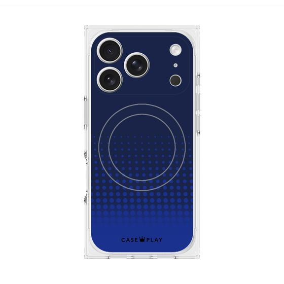 Premium Square Case with MagSafe［ Dot Gradation - Blue ］