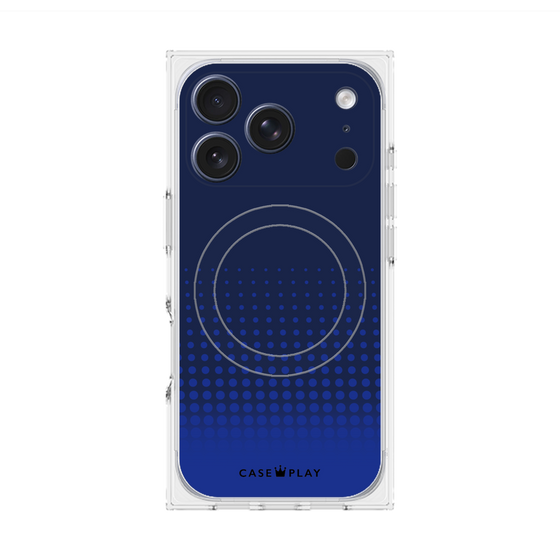 Premium Square Case with MagSafe［ Dot Gradation - Blue ］