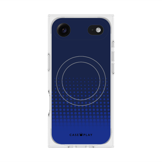 Premium Square Case with MagSafe［ Dot Gradation - Blue ］