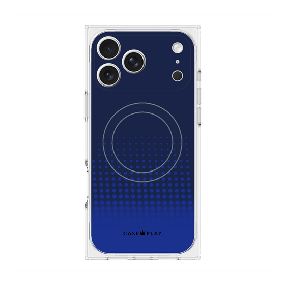 Premium Square Case with MagSafe［ Dot Gradation - Blue ］