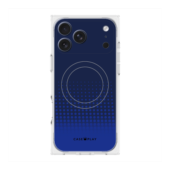 Premium Square Case with MagSafe［ Dot Gradation - Blue ］