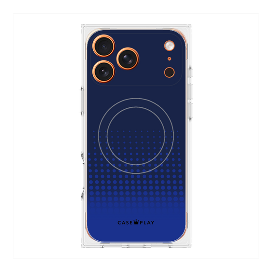 Premium Square Case with MagSafe［ Dot Gradation - Blue ］