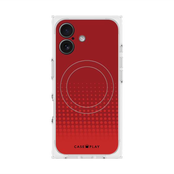 Premium Square Case with MagSafe［ Dot Gradation - Red ］