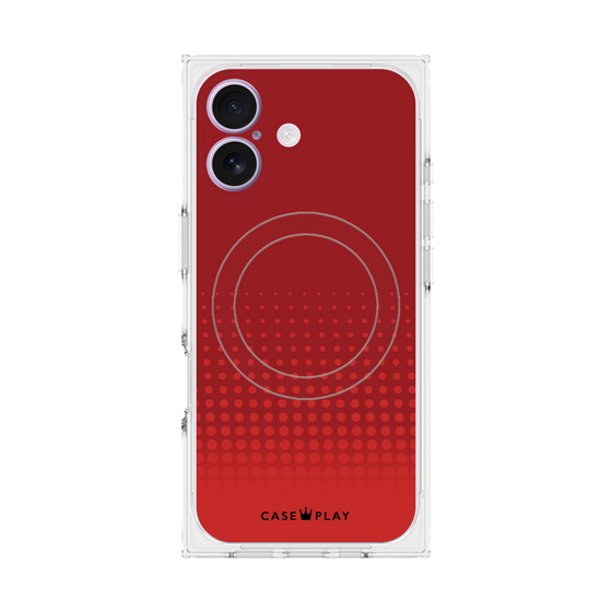 Premium Square Case with MagSafe［ Dot Gradation - Red ］