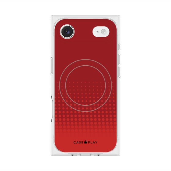Premium Square Case with MagSafe［ Dot Gradation - Red ］