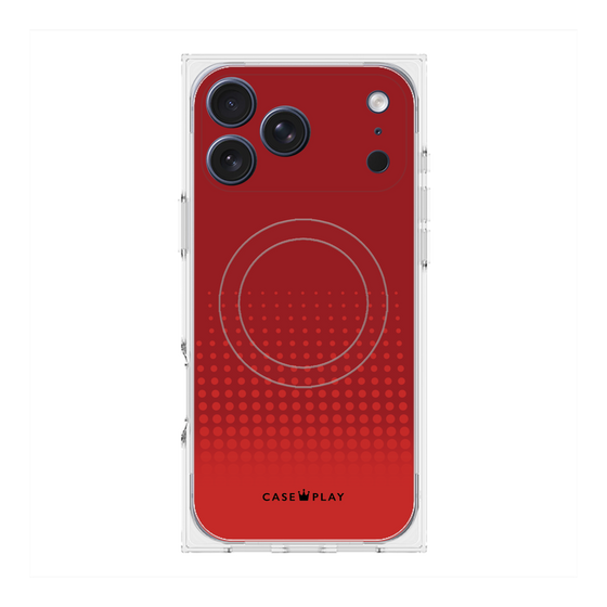 Premium Square Case with MagSafe［ Dot Gradation - Red ］
