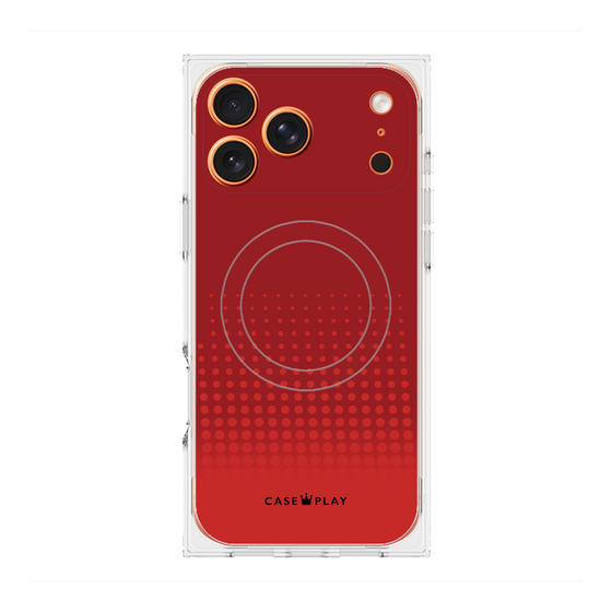 Premium Square Case with MagSafe［ Dot Gradation - Red ］