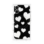 Premium Square Case with MagSafe［ Dot Hearts - Black ］