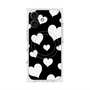 Premium Square Case with MagSafe［ Dot Hearts - Black ］