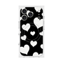 Premium Square Case with MagSafe［ Dot Hearts - Black ］
