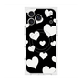 Premium Square Case with MagSafe［ Dot Hearts - Black ］
