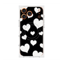 Premium Square Case with MagSafe［ Dot Hearts - Black ］
