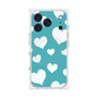 Premium Square Case with MagSafe［ Dot Hearts - Blue ］