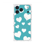 Premium Square Case with MagSafe［ Dot Hearts - Blue ］