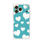 Premium Square Case with MagSafe［ Dot Hearts - Blue ］