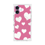 Premium Square Case with MagSafe［ Dot Hearts - Pink ］