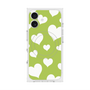 Premium Square Case with MagSafe［ Dot Hearts - Green ］